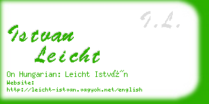 istvan leicht business card